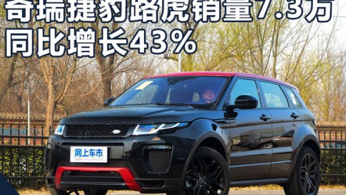奇瑞捷豹路虎销量突破7.3万辆 同比增长43%