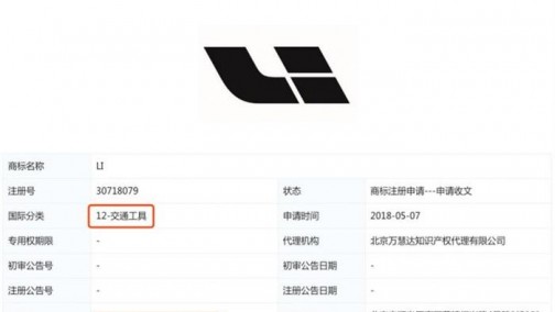 定名理想智造 车和家商标注册信息曝光