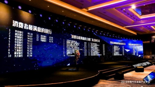 2019中国汽车金融满意度排行榜