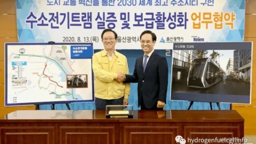 现代汽车集团和蔚山市就氢能有轨电车项目达成合作